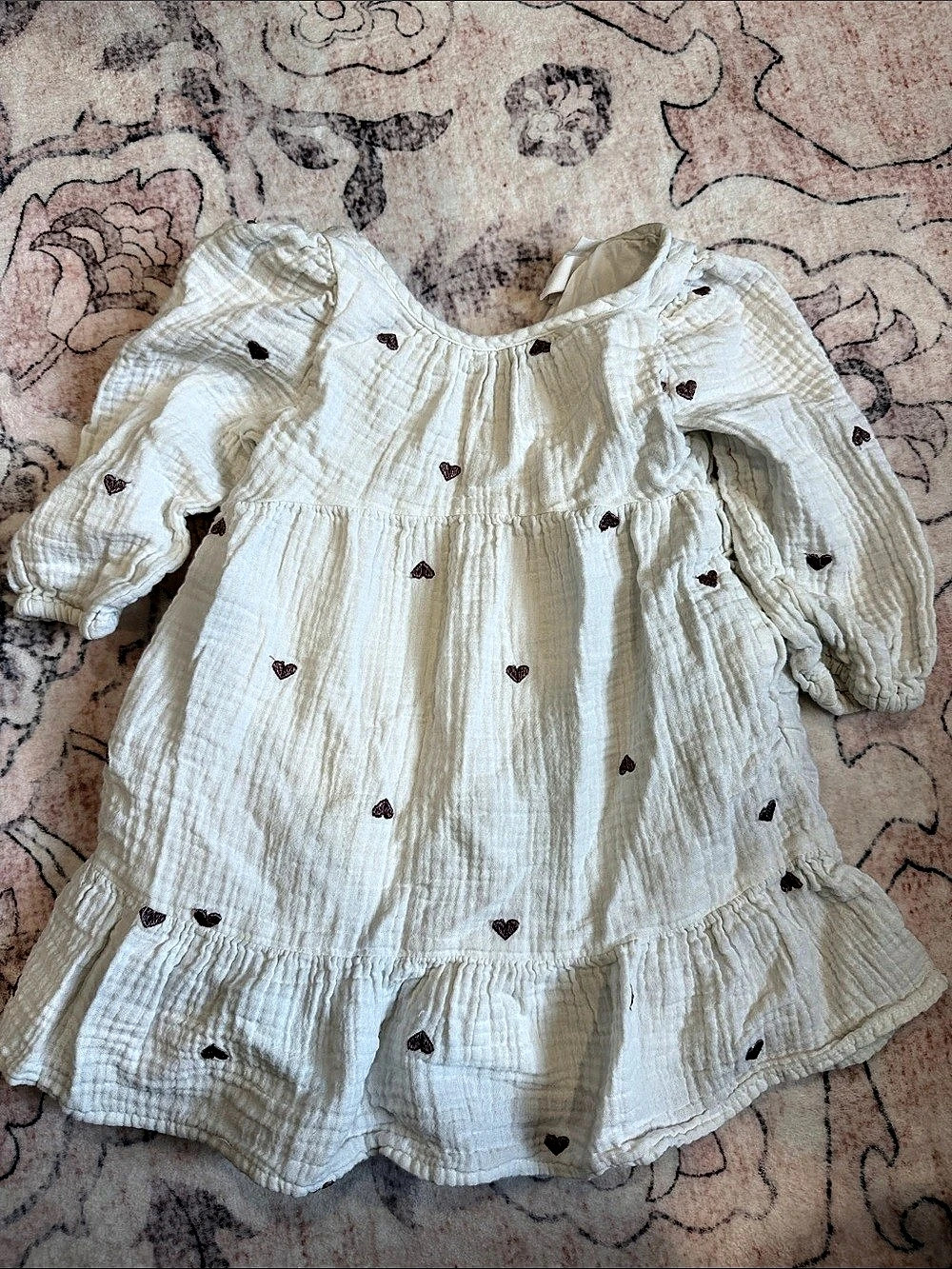 Cat & Jack Girls 2T Heart Print Dress Like New